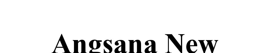 Angsana New Bold Font Download Free